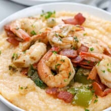 plated Shrimp and Grits