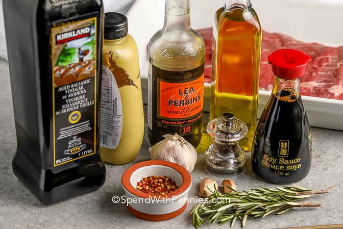 ingredients for Balsamic Marinated Flank Steak