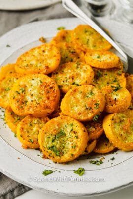 plated Roasted Summer Squash
