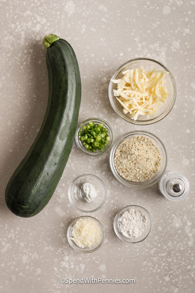 ingredients for zucchini fritters