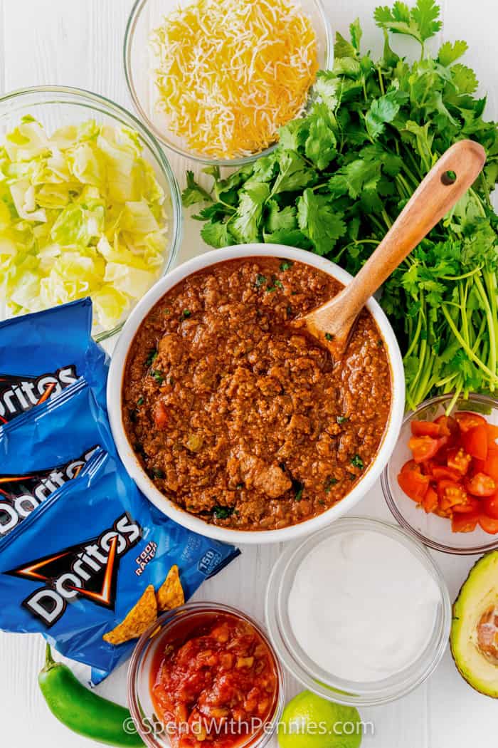 ingredients to make Walking Tacos